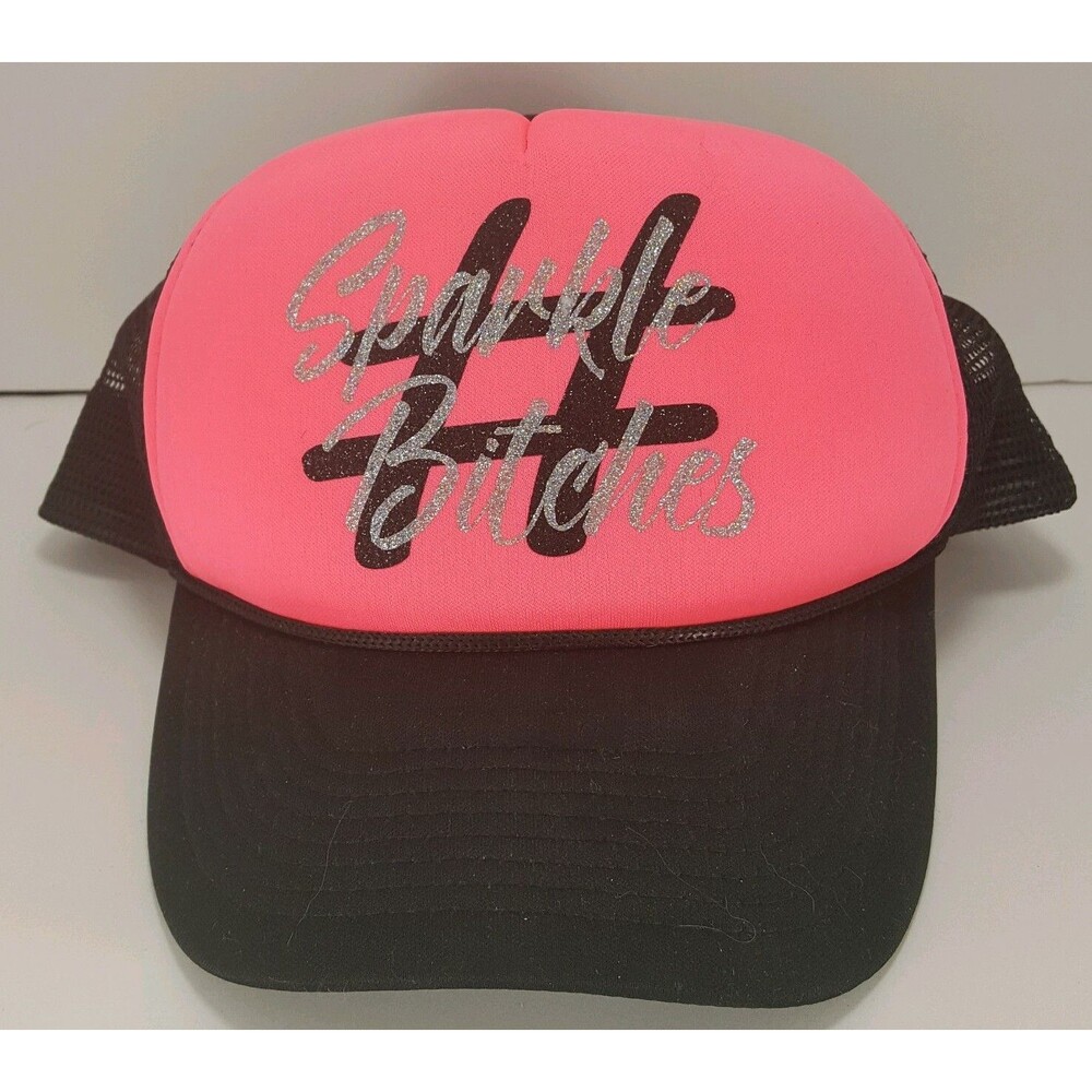 Glitter Baseball Cap Hat # Sparkle Bitches Bling Sparkly Women Summer Sun Funny